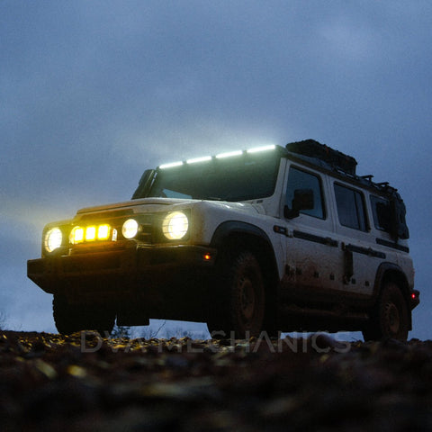 INEOS Grenadier Front Bumper Light Kit (Mount + 3 - Light LED Bar) - DVA Mechanics