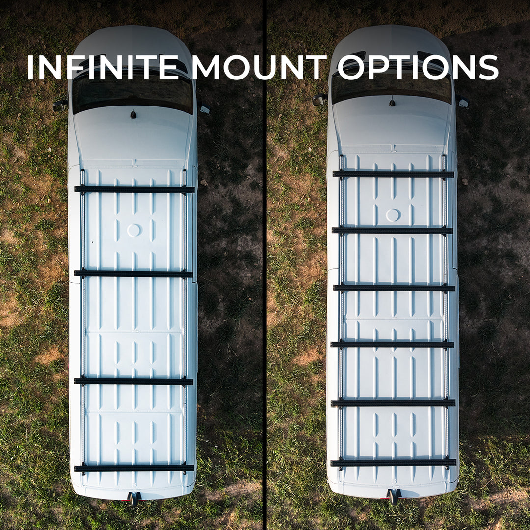 Mercedes Sprinter: DualTrack-T™ Cross Bar Rail Kit with L-Track & 25mm T-Slot