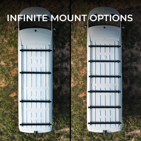 Mercedes Sprinter: DualTrack-T™ Cross Bar Rail Kit with L-Track & 25mm T-Slot
