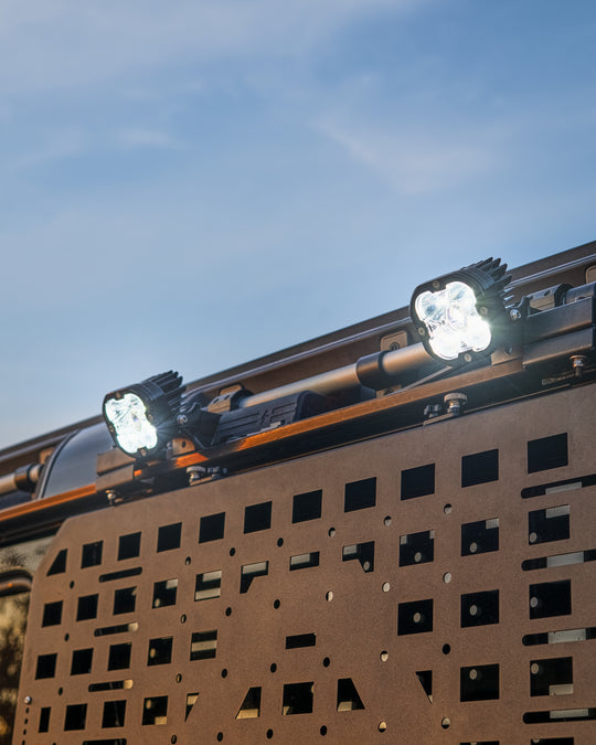: LED Side Light – Roof Bar Mount & DTP Plug-In installed on INEOS Grenadier