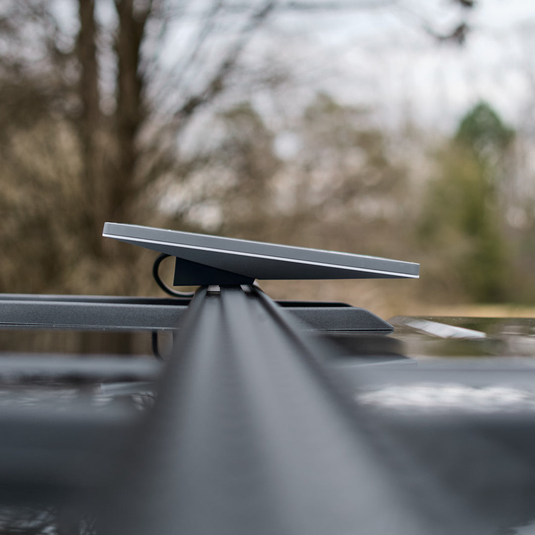 Starlink Mini Roof Rack Mount v2 – Universal Roof Rack Fit with Anti-Theft Kickstand rear angle view