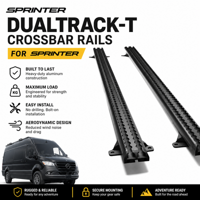 Mercedes Sprinter: DualTrack-T™ Cross Bar Rail Kit with L-Track & 25mm T-Slot