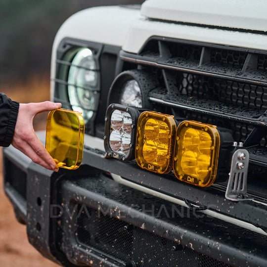 Amber / Yellow Snap - On Light Covers – INEOS Grenadier 3 - Light Bumper Bar (Set of 3) - DVA Mechanics