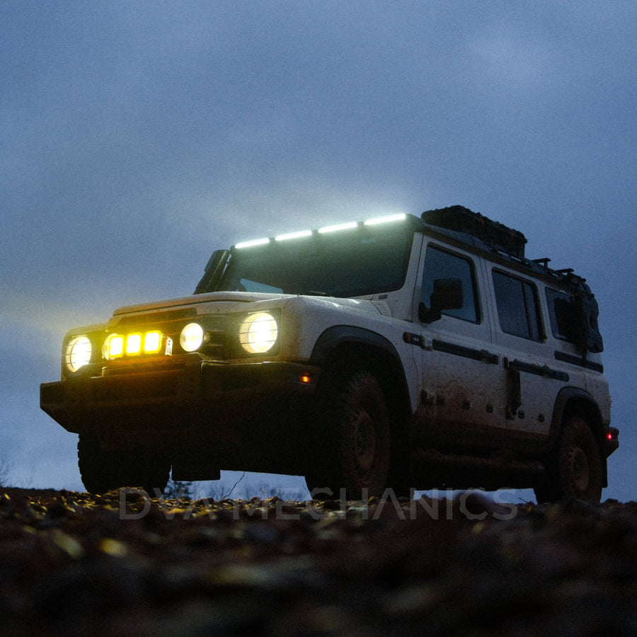 INEOS Grenadier Front Bumper Light Kit (Mount + 3 - Light LED Bar) - DVA Mechanics
