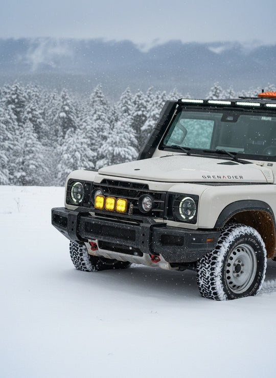 INEOS Grenadier Front Bumper Light Kit (Mount + 3 - Light LED Bar) - DVA Mechanics