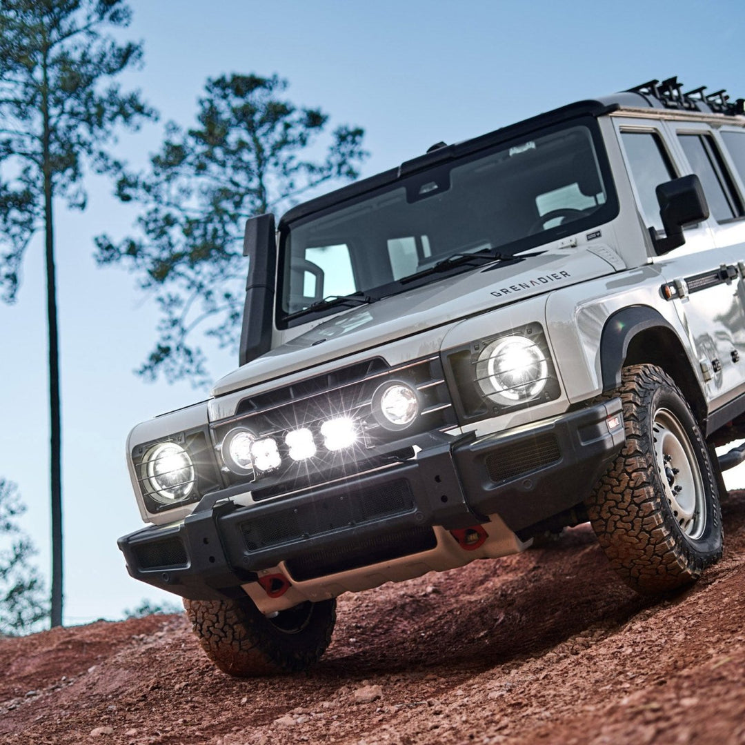 INEOS Grenadier: Front Bumper Light Mount – Clean, Factory - Integrated Lighting Mount - DVA Mechanics
