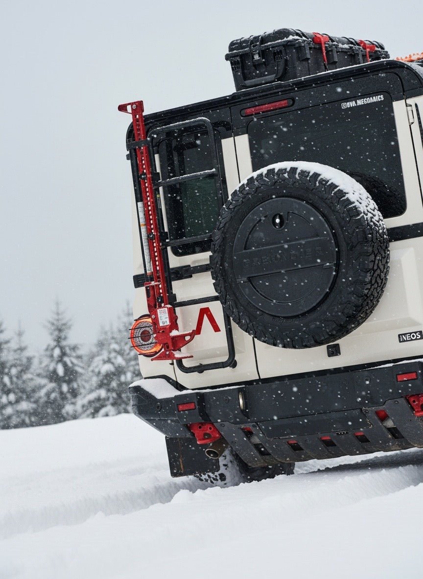 INEOS Grenadier: Ladder - Mounted Hi‑Lift Jack Carrier - DVA Mechanics