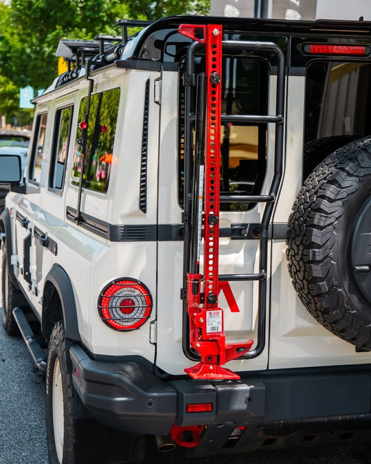 Ladder - Mounted Hi‑Lift Jack Carrier for INEOS Grenadier - DVA Mechanics