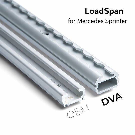 Mercedes Sprinter: LoadSpan™ Load - Spreading Roof Rails with L - Track - DVA Mechanics
