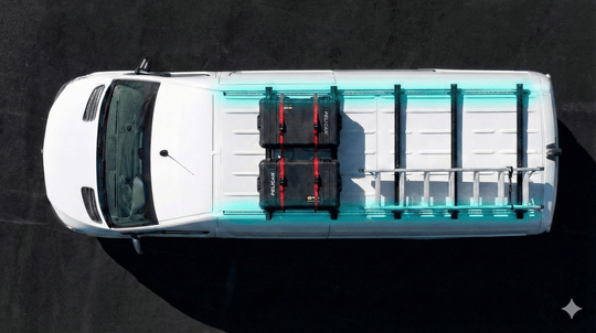 Mercedes Sprinter: LoadSpan™ Load - Spreading Roof Rails with L - Track - DVA Mechanics