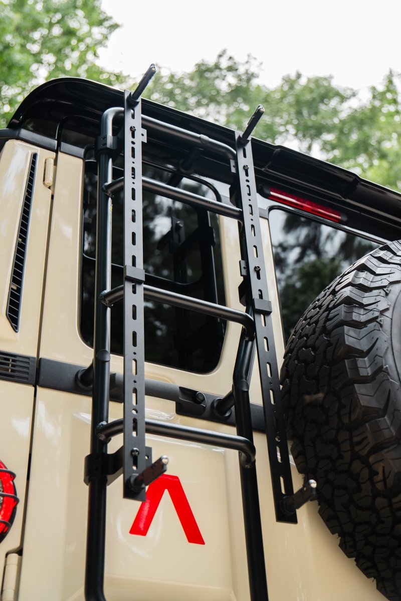 Rear Ladder - Mounted Recovery Board Carrier for INEOS Grenadier – Fits MaxTrax MKII, Lite & More - DVA Mechanics
