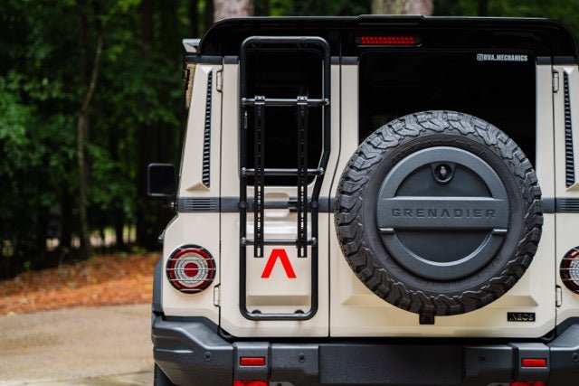 Rear Ladder - Mounted Universal Accessory Carrier for Ineos Grenadier, Gen 2 - DVA Mechanics