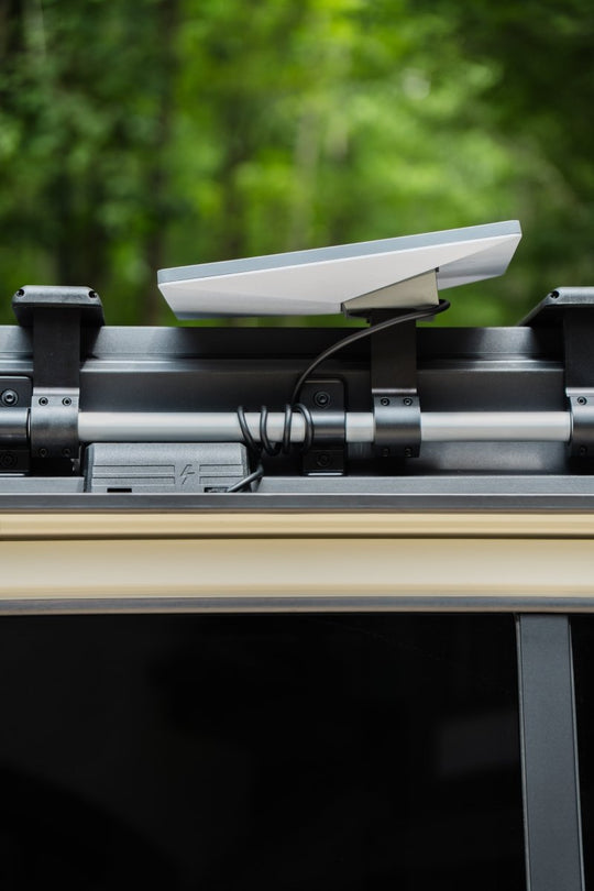 Starlink Mini Roof Rail Mount v2 with Anti - Theft Kickstand for INEOS Grenadier - DVA Mechanics