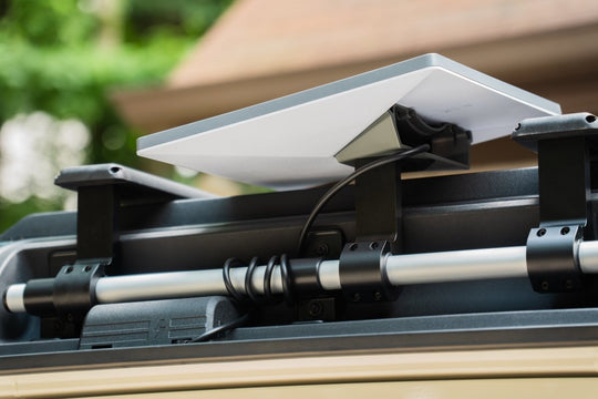 Starlink Mini Roof Rail Mount v2 with Anti - Theft Kickstand for INEOS Grenadier - DVA Mechanics